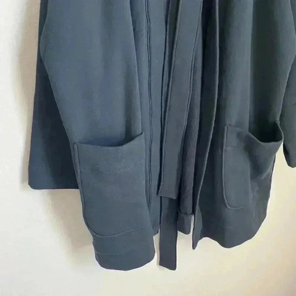 Madewell MWL Betterterry Wrap Sweatshirt Jacket Black Size Medium - Picture 4 of 14